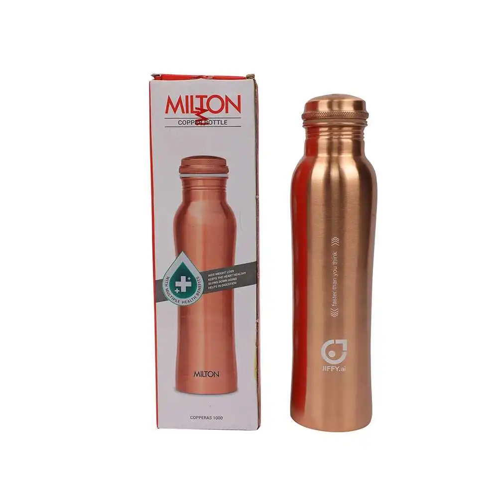 1-liter personalized copper water bottle by Milton